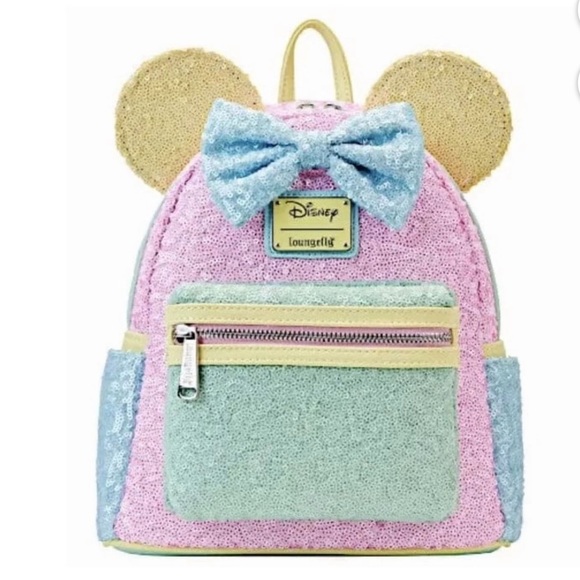 Loungefly Pastel Sequin Limited Edition Minnie Mouse Mini Backpack main image 4